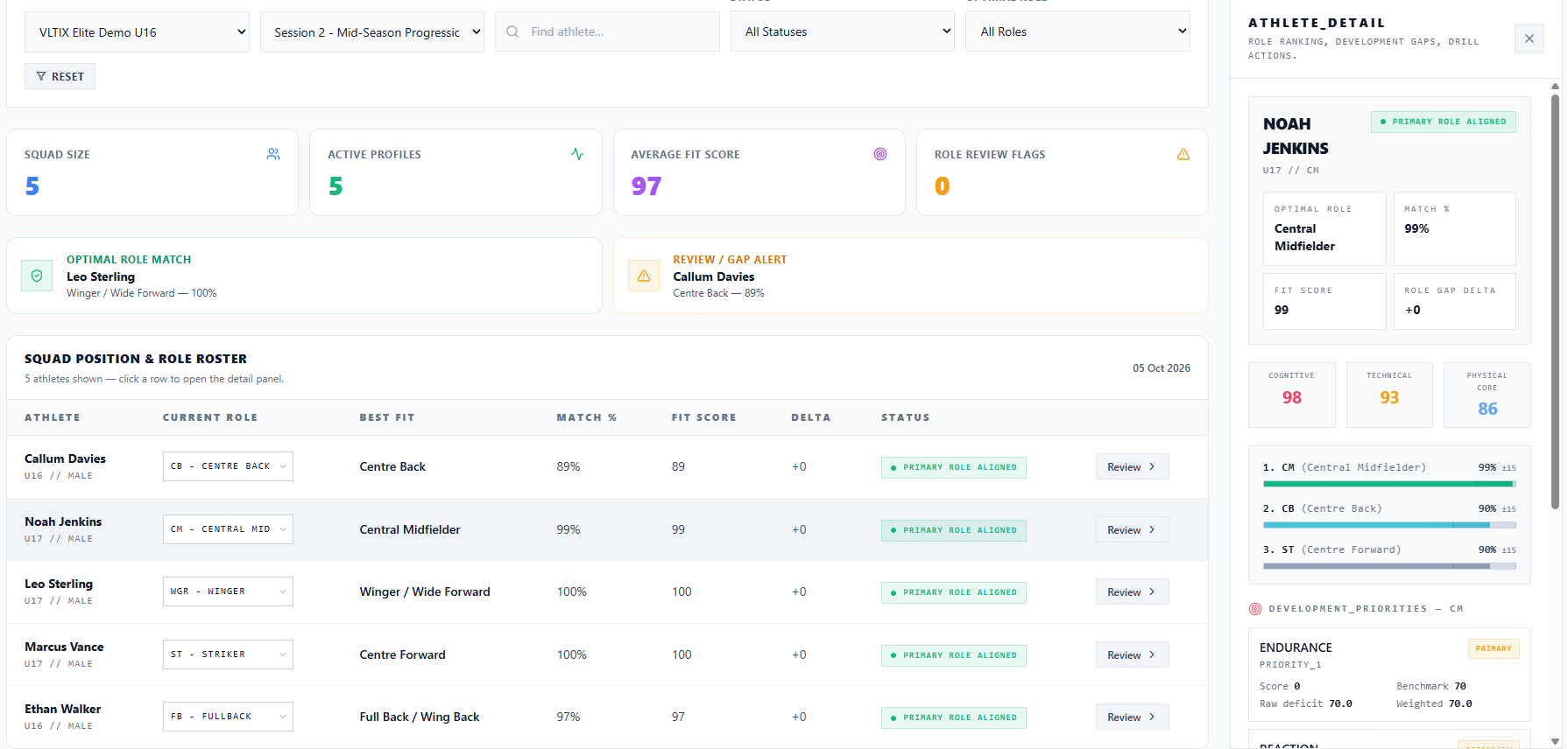 The Role Fit view
